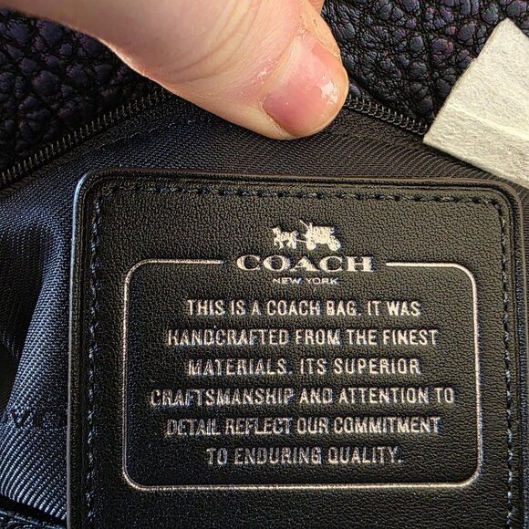 Coach Mercer 24 Hologram Iridescent Leather Satchel Crossbody NWT AUTHENTICATED - Picture 9 of 16